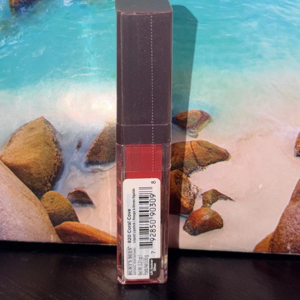 Burts Bees Liquid Lipstick 820 Coral Cove Pink Orange 0.21oz New